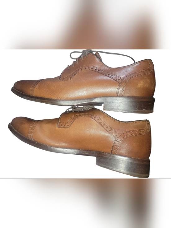 Johnston & Murphy Alredge Men\'s Brown Leather Cap-Toe Oxford Dress Shoes Sz 10M main image 7